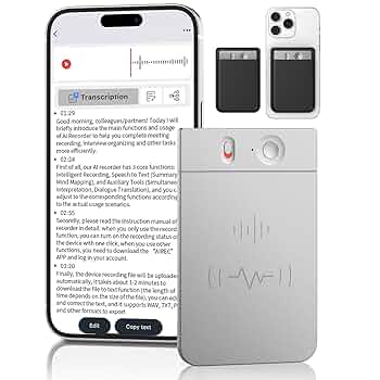 Amazon.co.jp: AI ボイスレコーダー ワンタッチ録音 自動文字